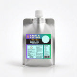 A silver, flat pouch with a white screw cap. The front label reads “[FINAL] Jasmine Green Tea Kombucha,” by Craft & Culture - Kombucha, Kefir & Probiotics Singapore, with blue, green, black, and purple branding details.
