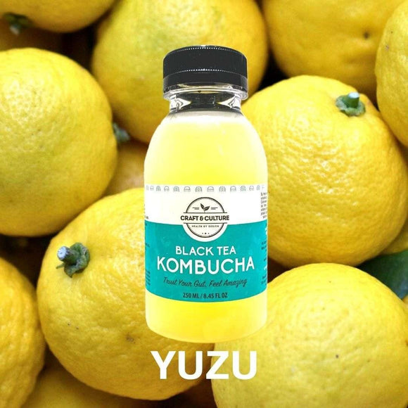 Yuzu Black Tea Kombucha - Craft & Culture - Kombucha, Kefir & Probiotics Singapore